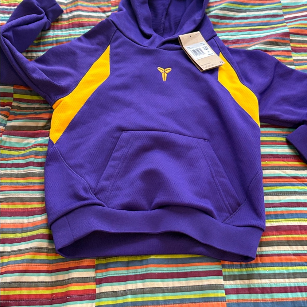 Nike Kobe Kids Purple and Yellow Hoodie size extra small new tags - Picture 6 of 16